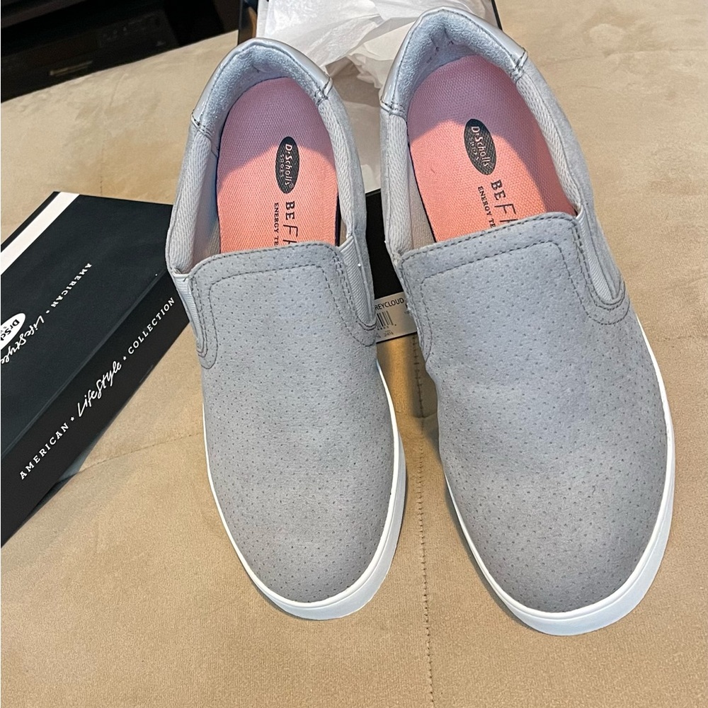 Dr. Scholl's Gray Slip-On Loafers